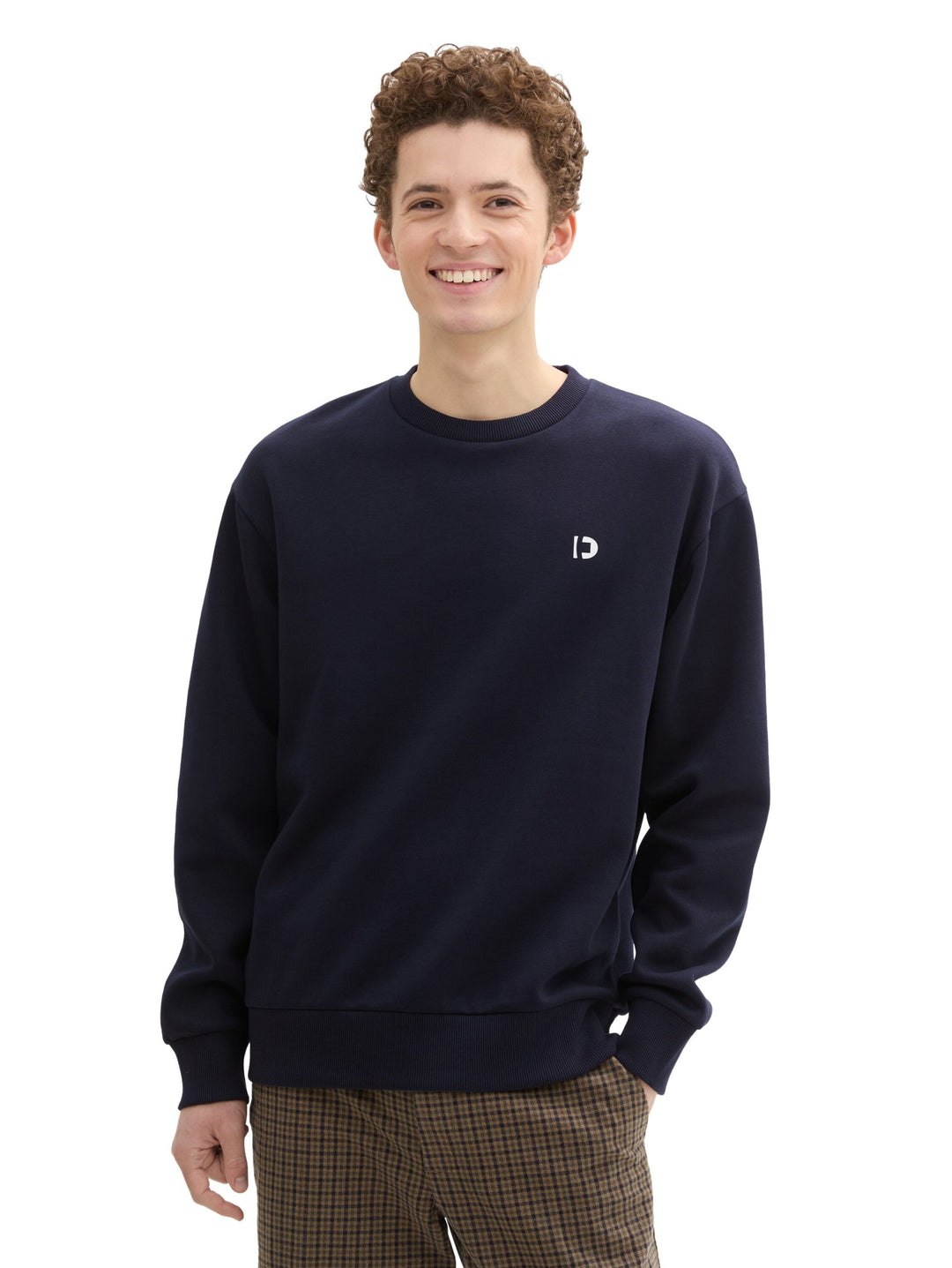 Crew Neck With Print - Blue