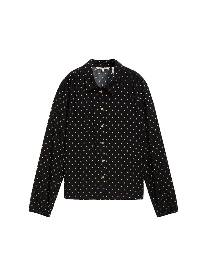 Printed Viscose Blouse - Black