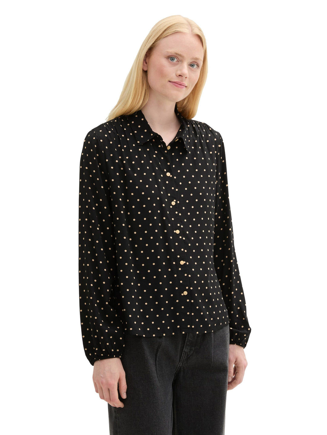 Printed Viscose Blouse - Black