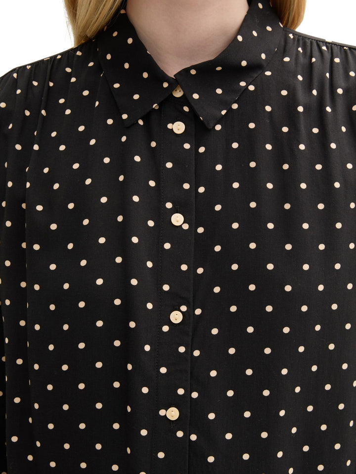 Printed Viscose Blouse - Black