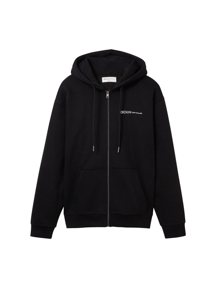 Zipper Hoodie Jacket - Black