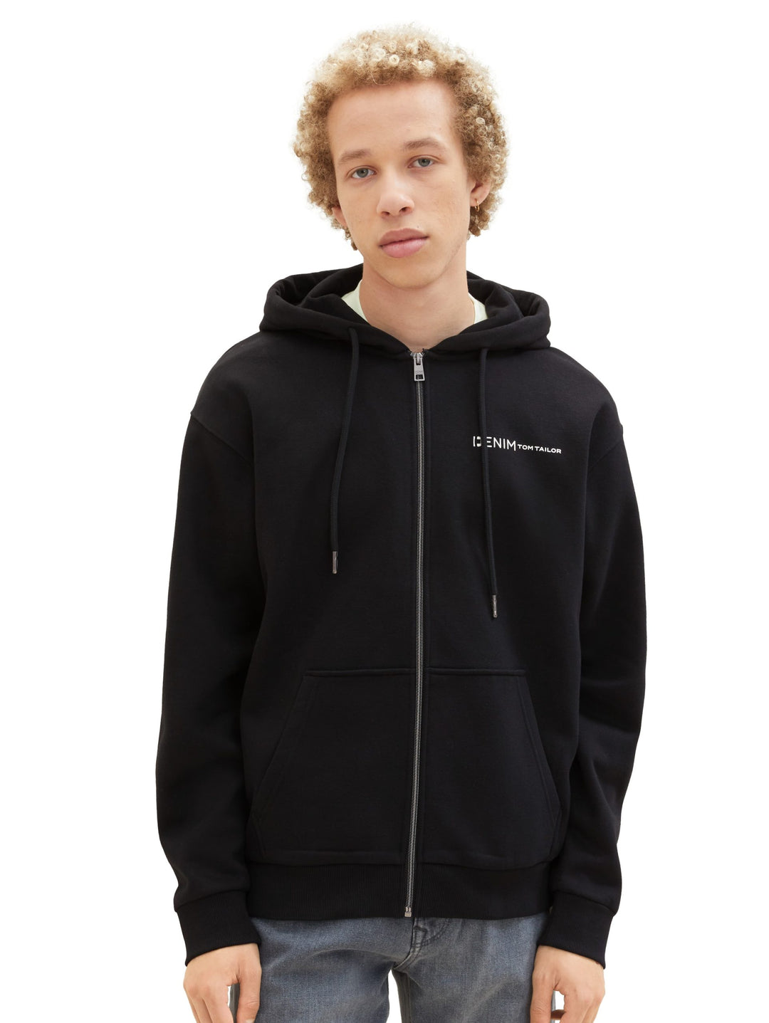 Zipper Hoodie Jacket - Black