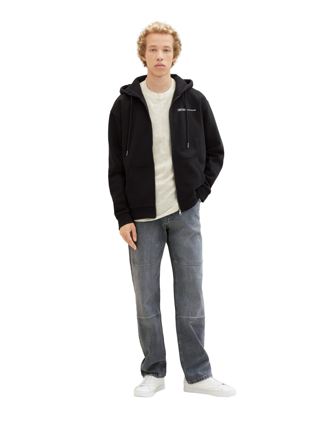 Zipper Hoodie Jacket - Black