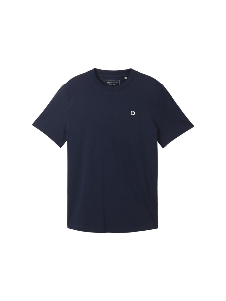 Rounded Hem T-Shirt - Blue