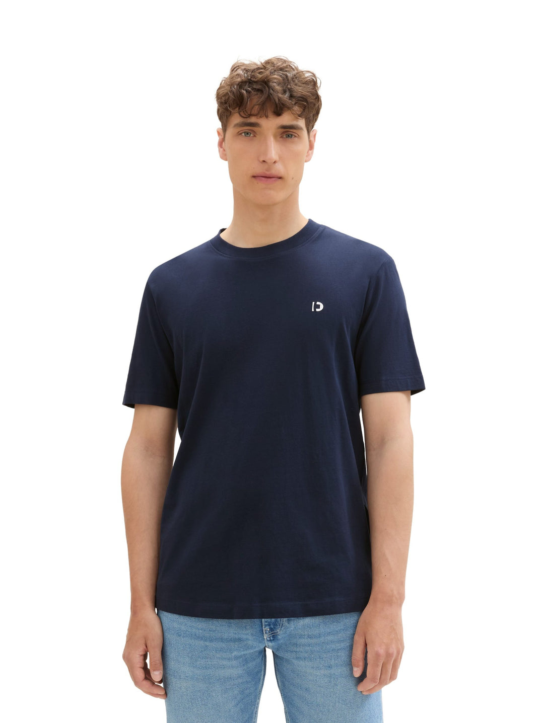 Rounded Hem T-Shirt - Blue