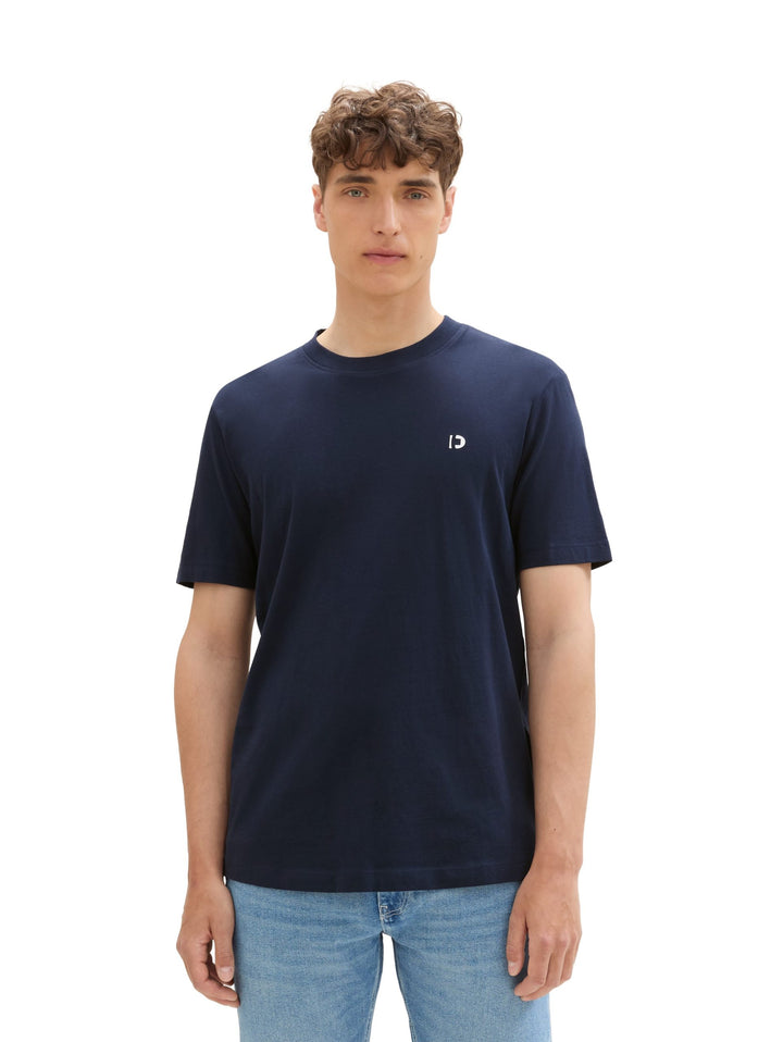 Rounded Hem T-Shirt - Blue