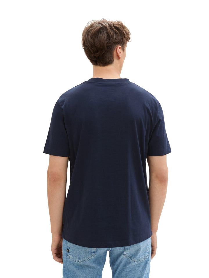 Rounded Hem T-Shirt - Blue