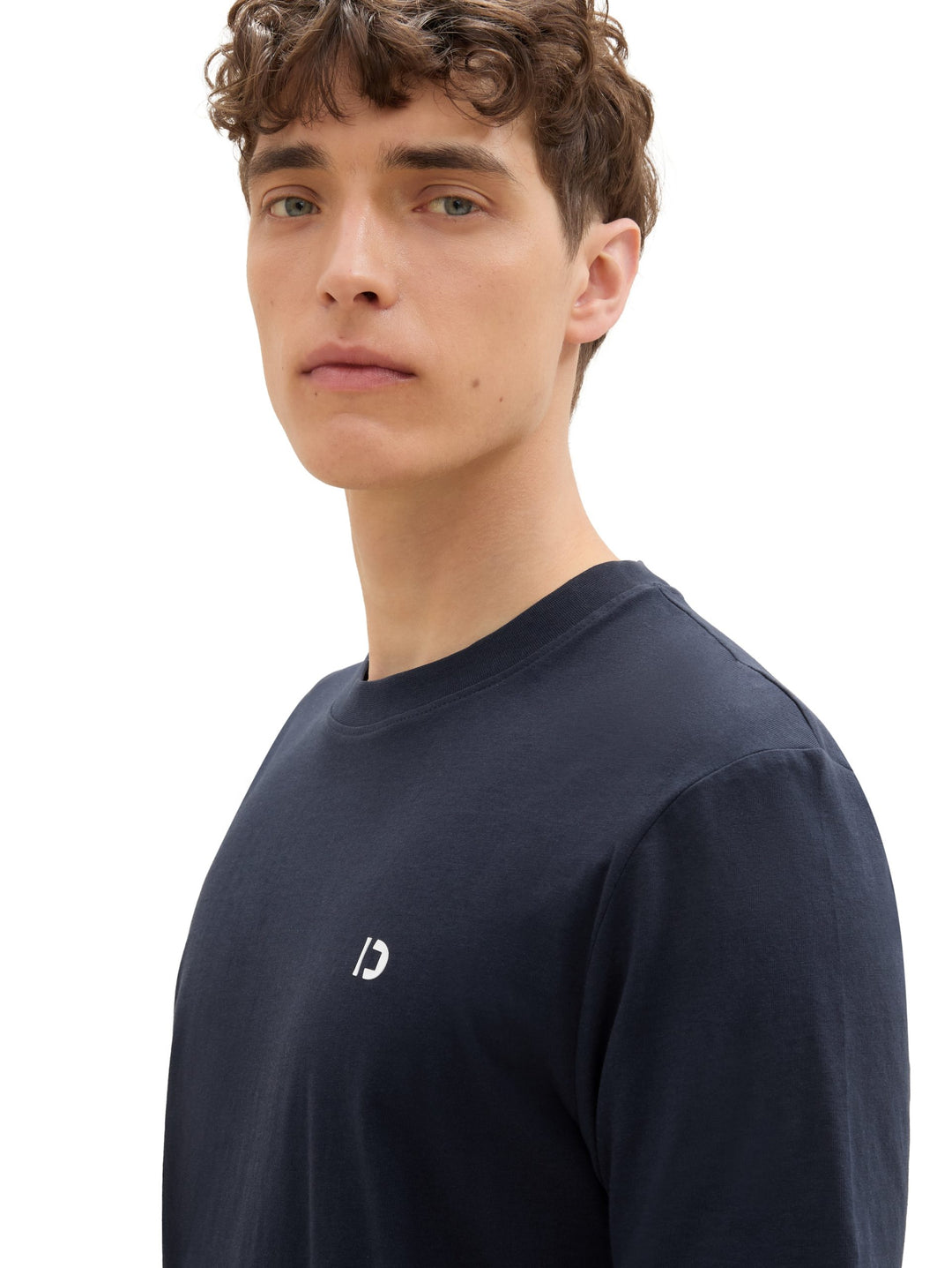 Rounded Hem T-Shirt - Blue