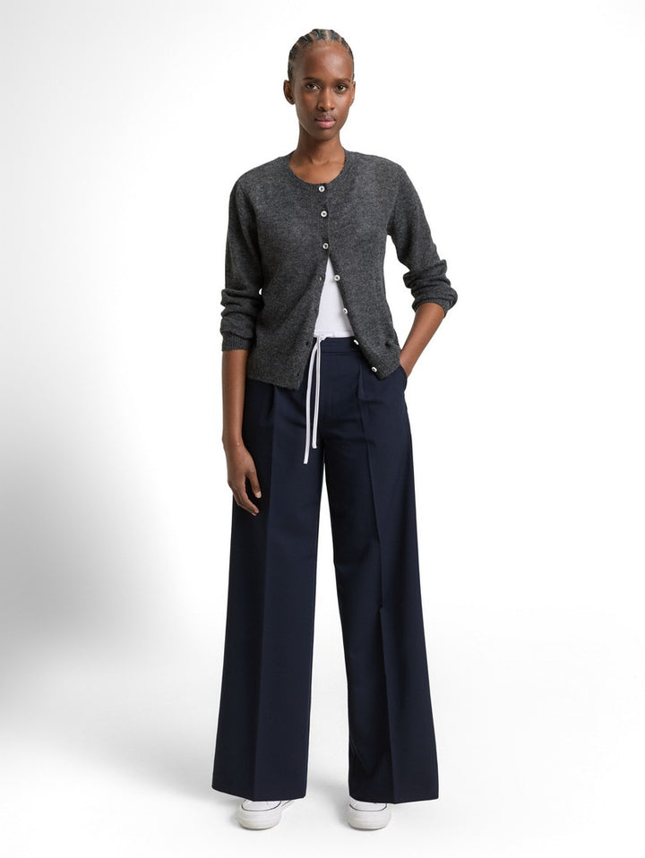 Wide leg trousers in a 2-in-1 look - Blue