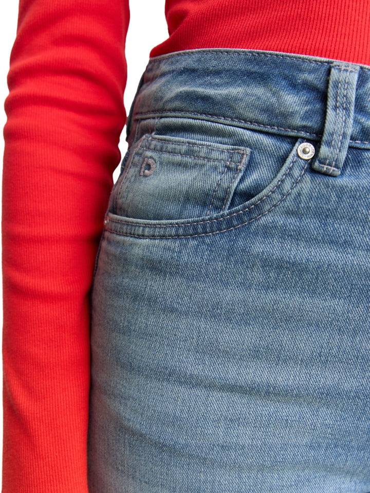 Wide Jeans with turn-ups - Light Blue