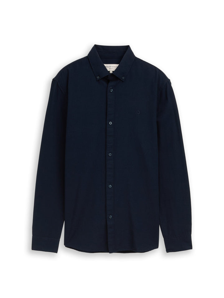 Oxford shirt with logo embroidery - Blue