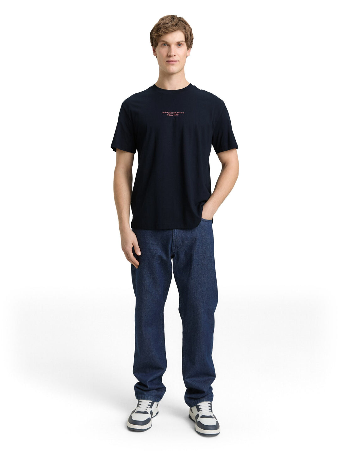 Relaxed fit T-shirt with back print - Blue