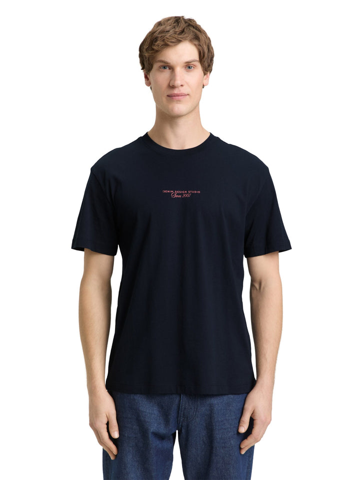 Relaxed fit T-shirt with back print - Blue