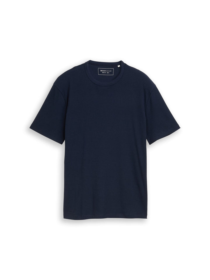 Ribbed T-shirt - Blue