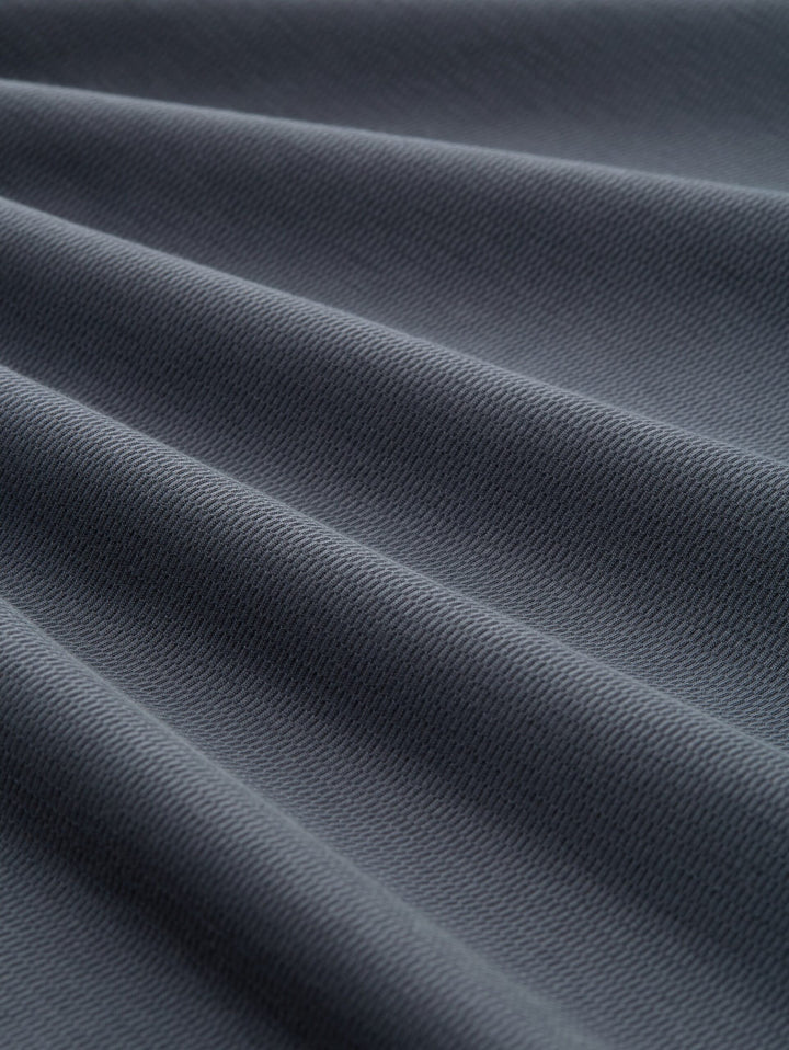 Relaxed fit polo shirt with zip - Grey