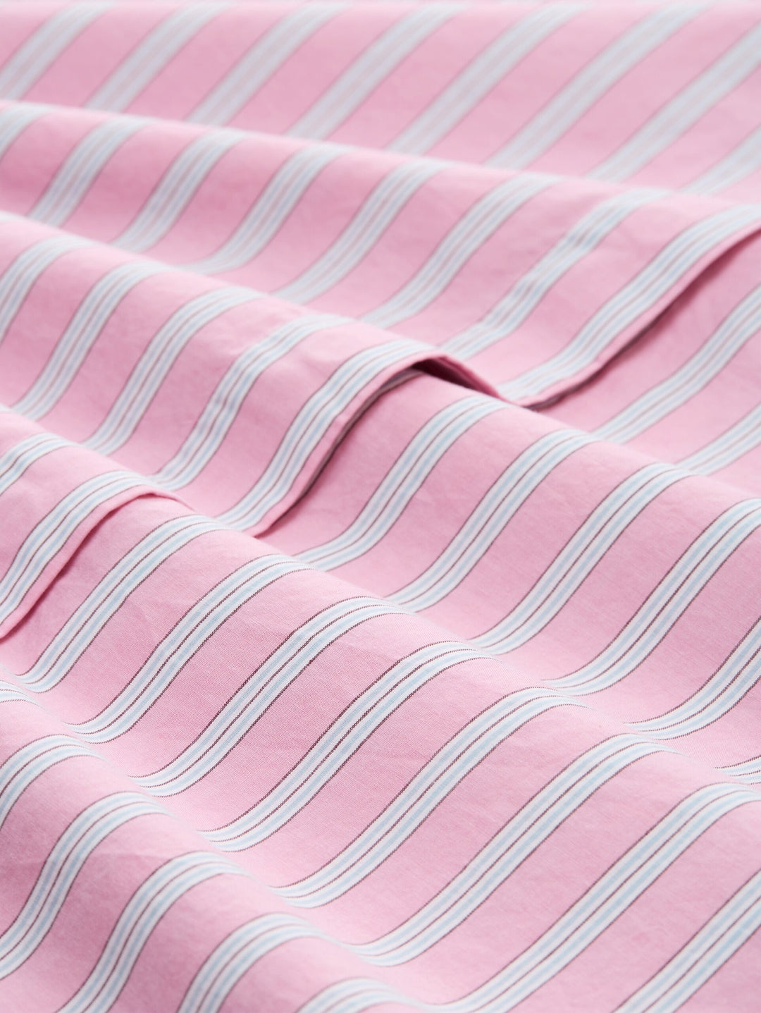 Oversized shirt blouse with striped pattern - Pink