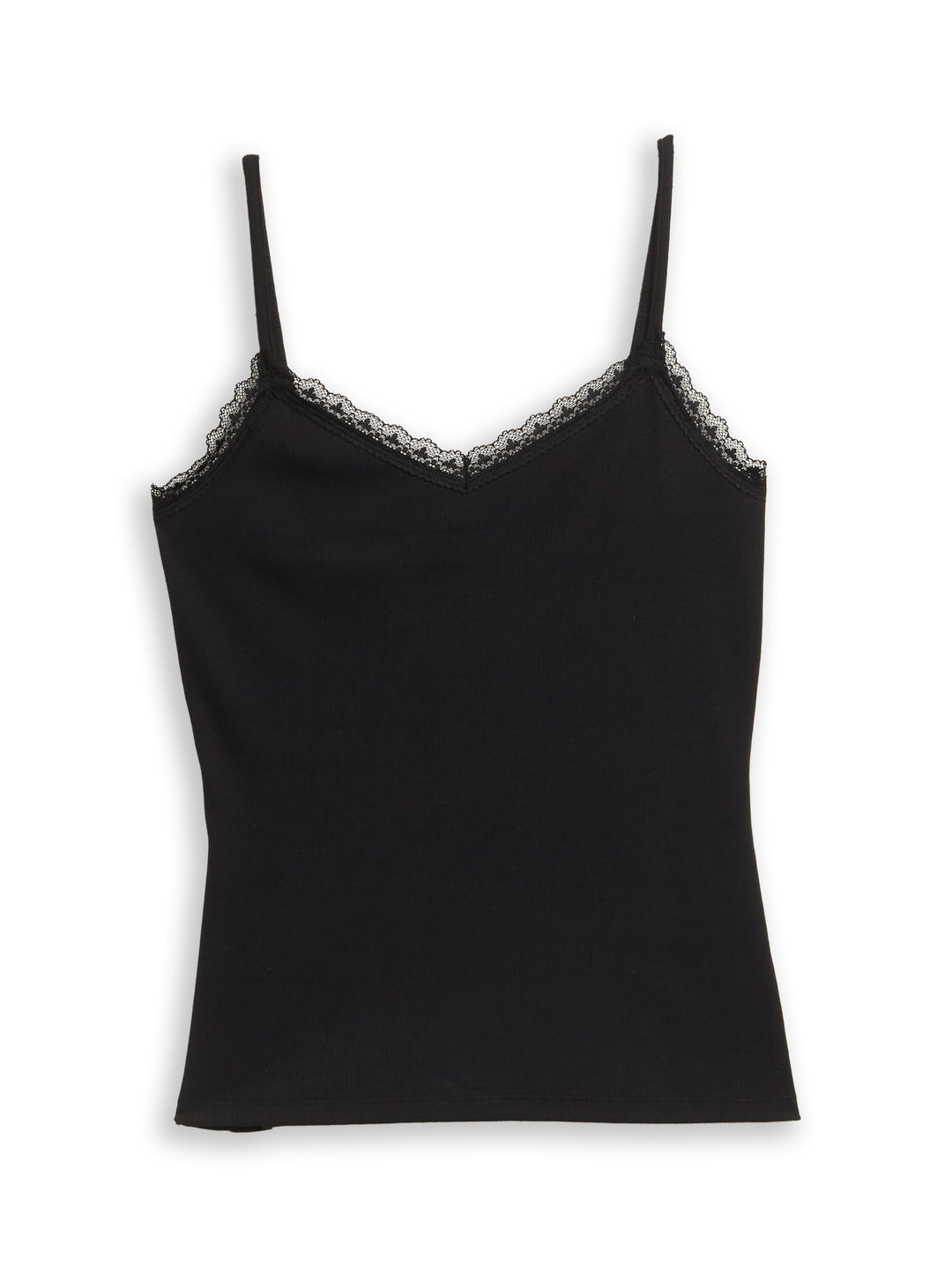 Top With Lace Detail - Deep Black