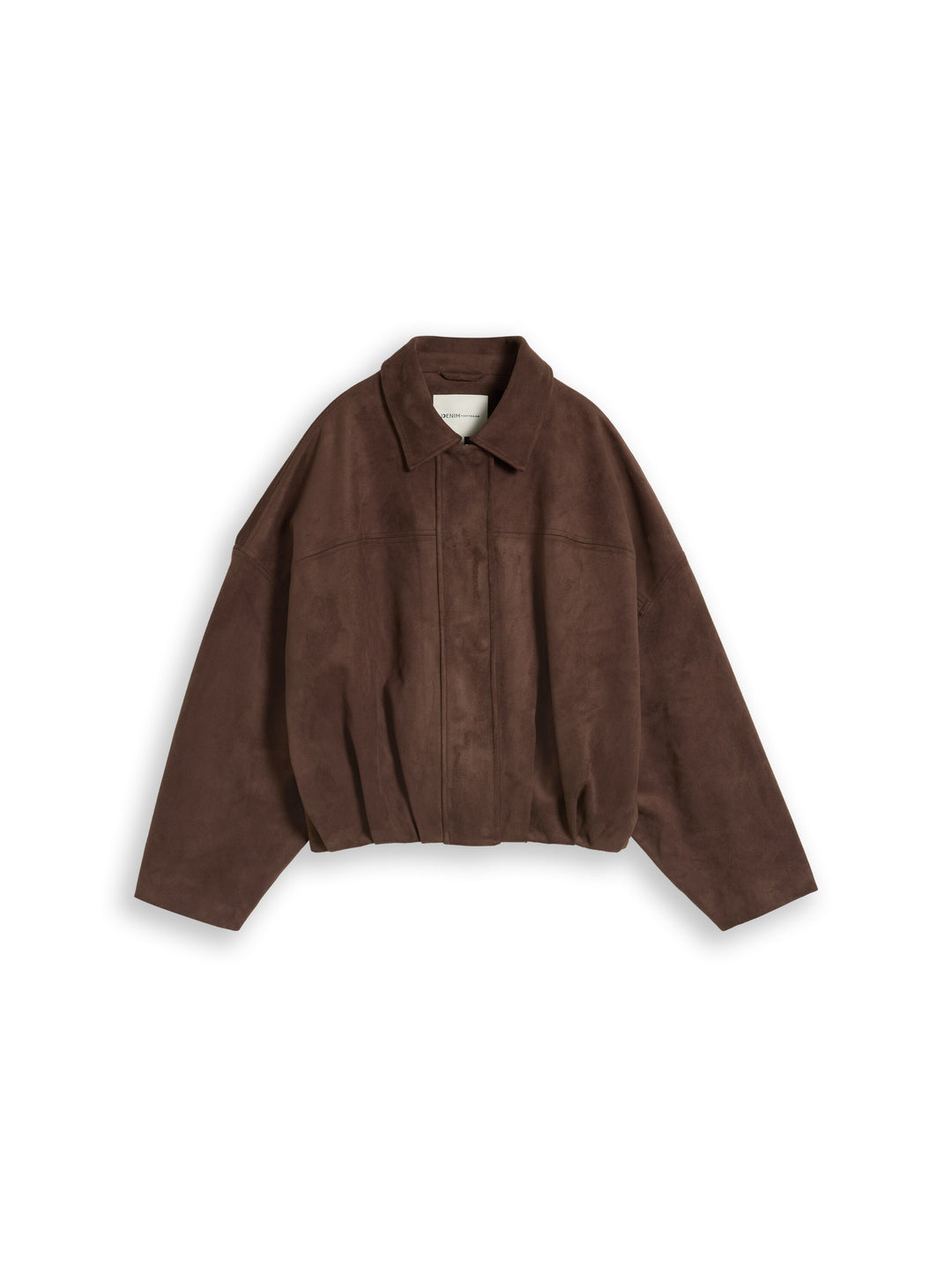 Fake Suede Leather Jacket - Cool Dark Brown