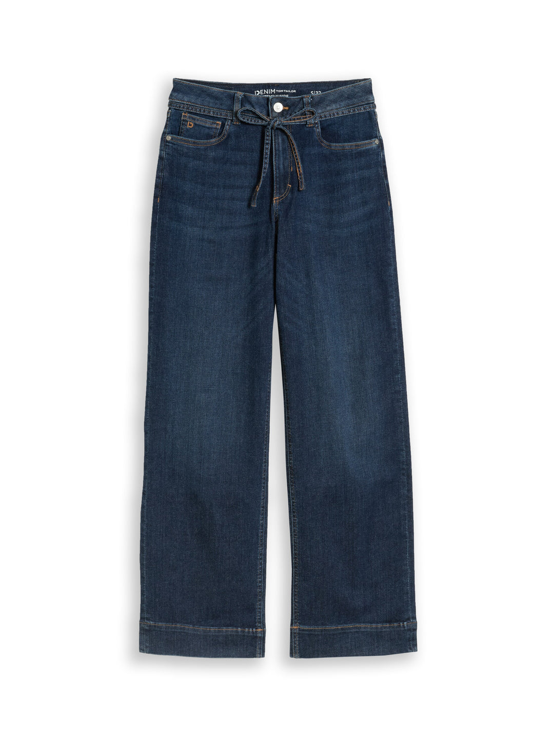 Ttemily Wide - Used Dark Stone Blue Denim