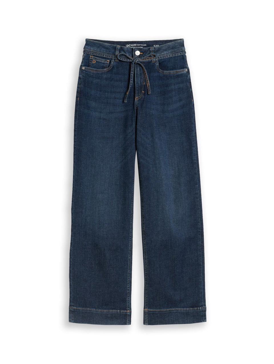 Ttemily Wide - Used Dark Stone Blue Denim
