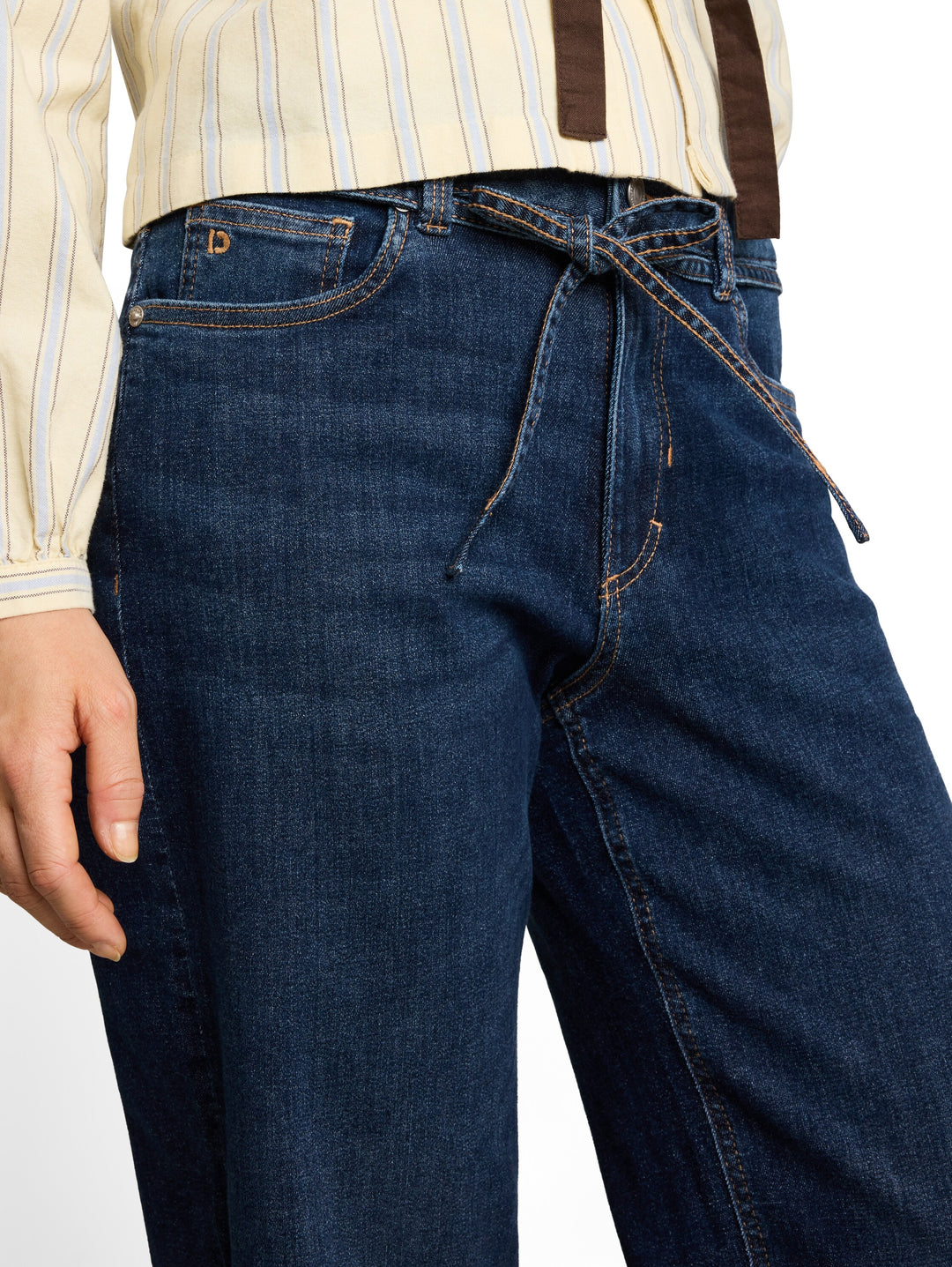 Ttemily Wide - Used Dark Stone Blue Denim