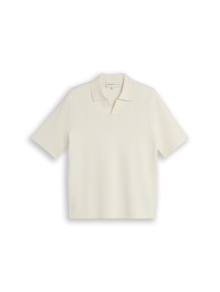 Pique Knit Polo - Wool White