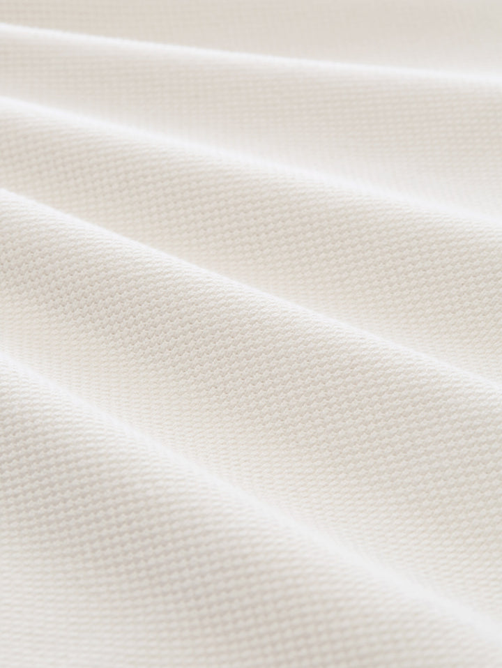 Pique Knit Polo - Wool White