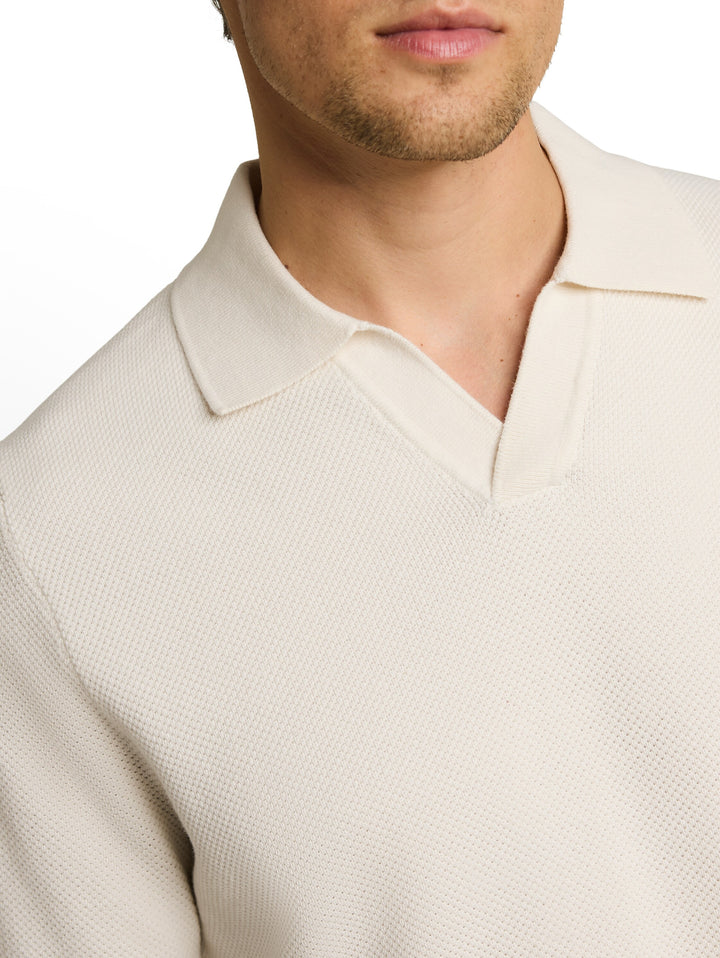 Pique Knit Polo - Wool White