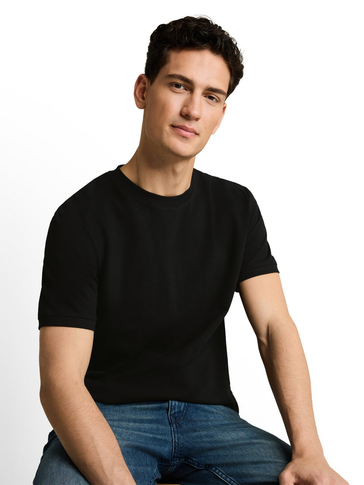 Piqué T-Shirt - Black