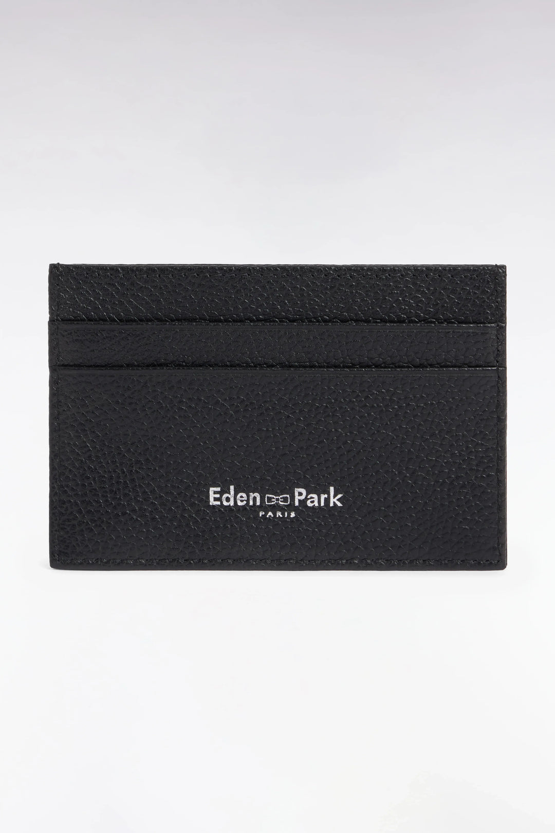 Embossed Black Leather Card Holder