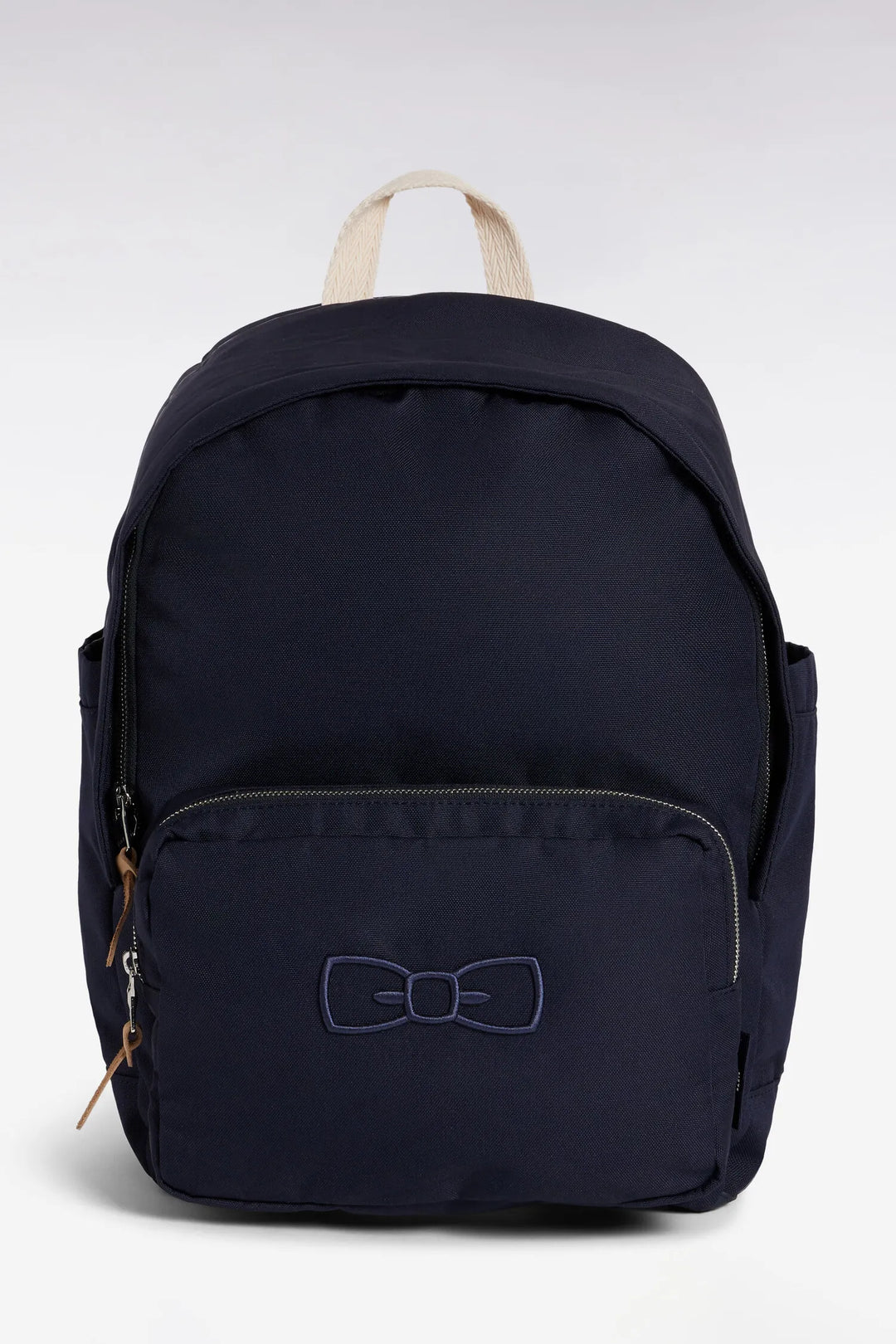 Navy Blue Backpack with Rope Details