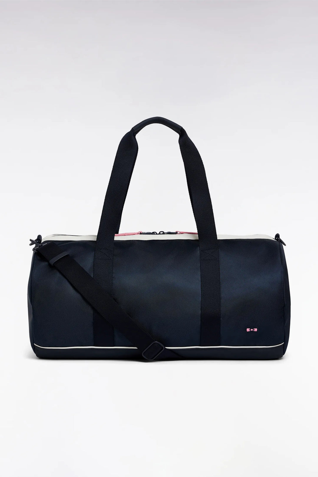 Navy Colorblock Dual-Material Sports Bag