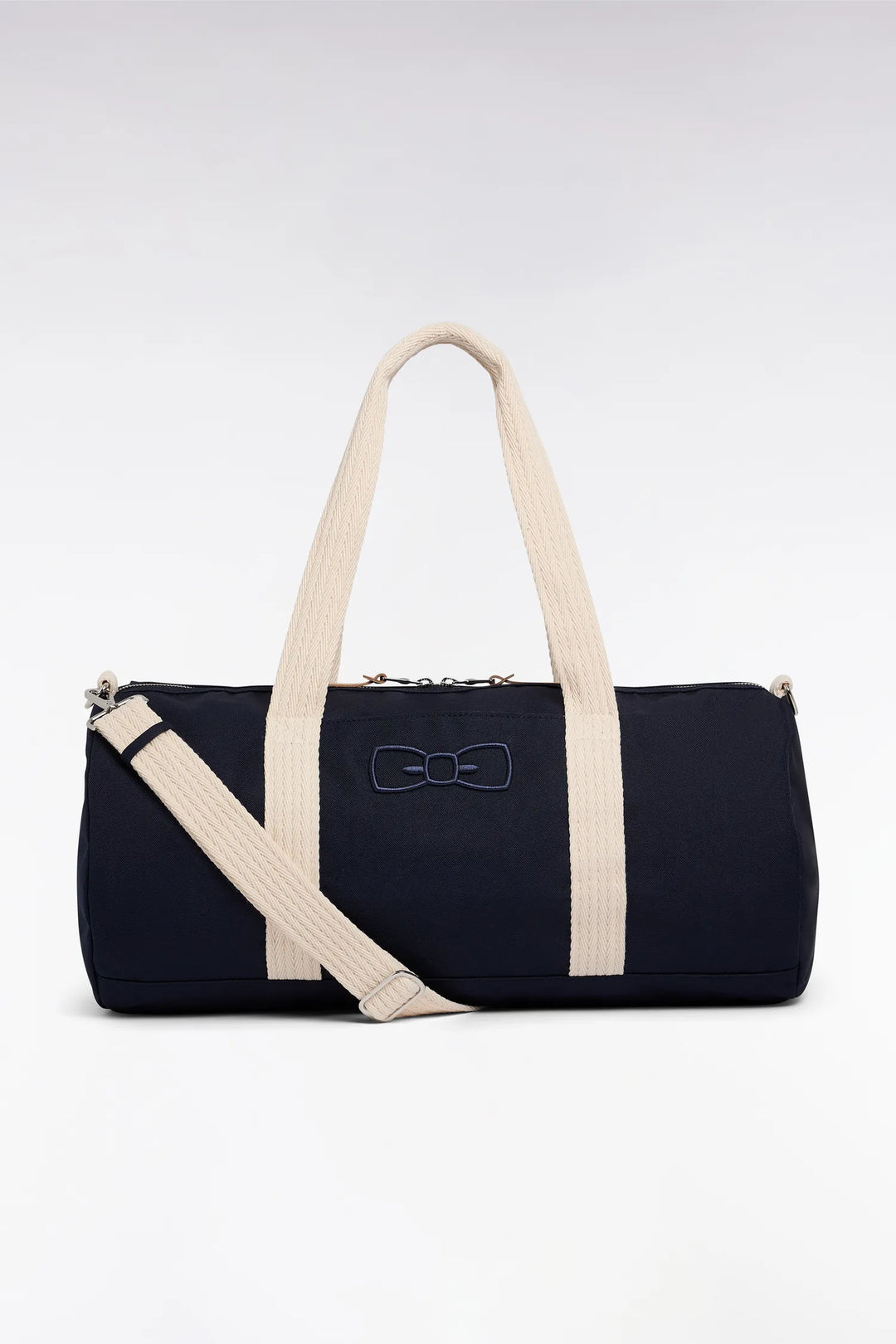Navy Canvas Sports Bag with Rope Details