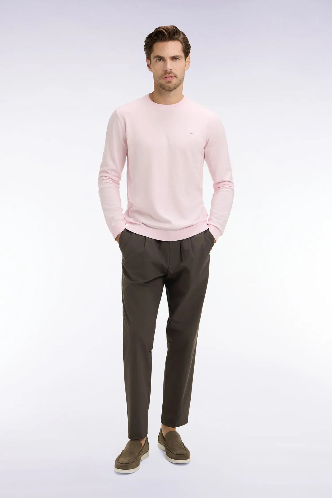 Modern Cut Grey Technical Fabric Elasticated Waist Pants