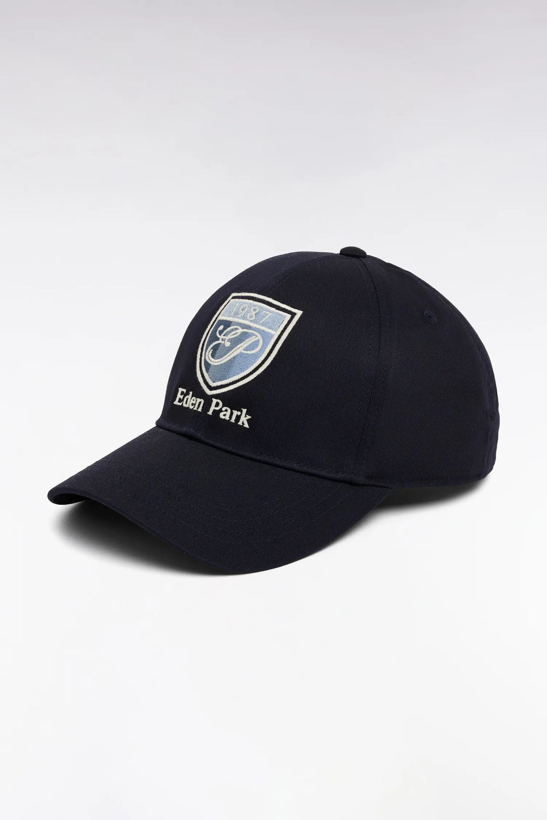 Navy Cotton Twill Cap with Embroidered Patch