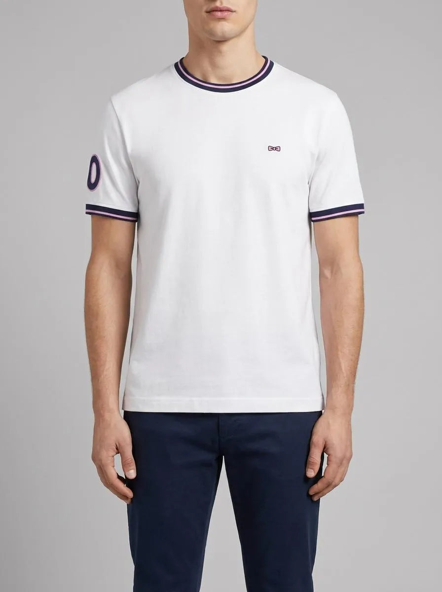 White Cotton Short-Sleeved T-Shirt