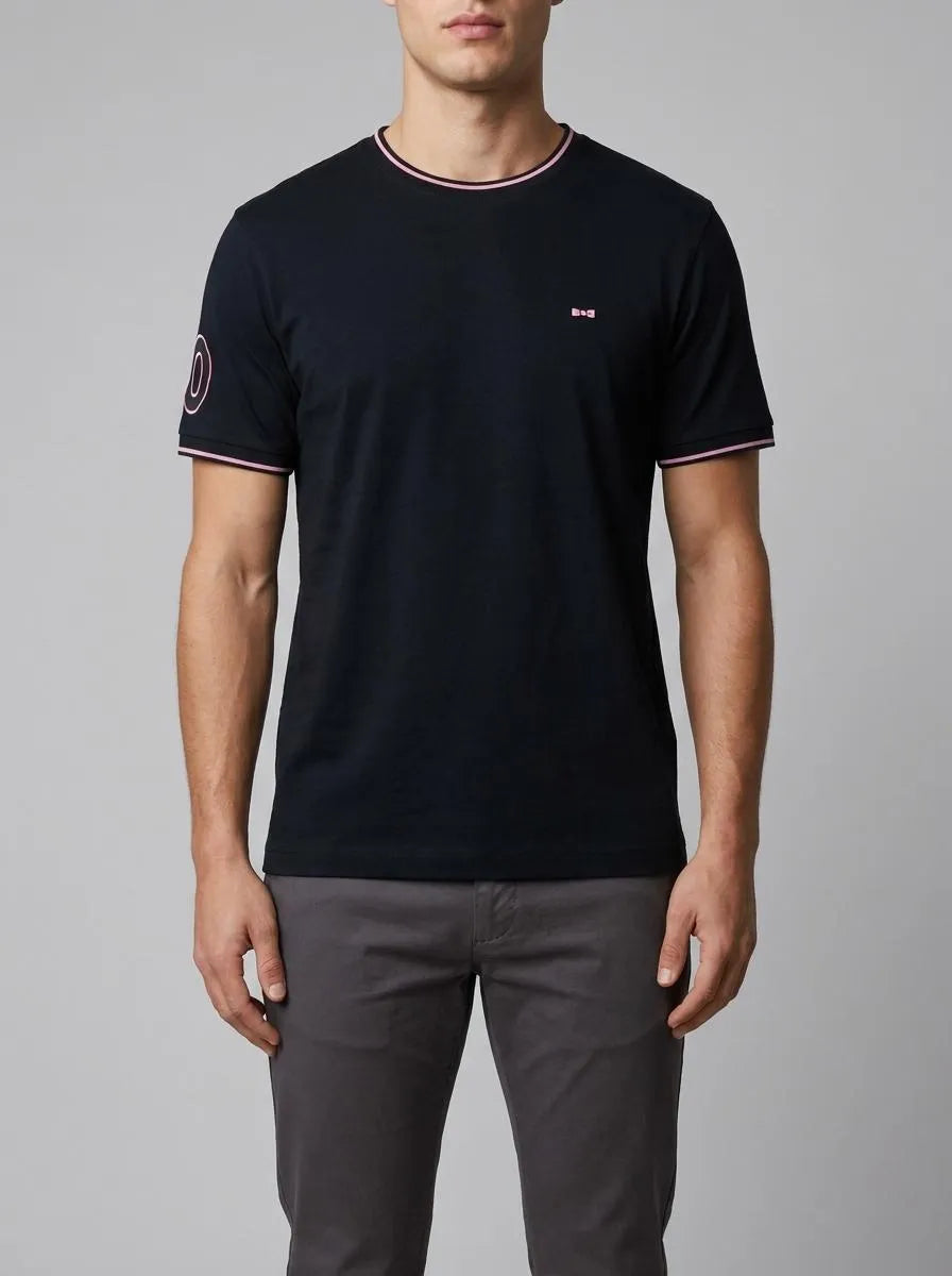 Navy Cotton Short-Sleeved T-Shirt