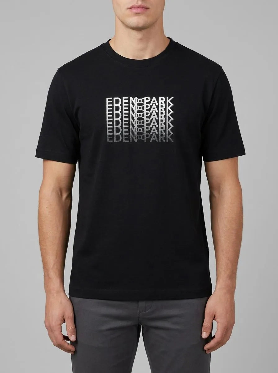 Ecru Screen-Printed Short-Sleeved T-Shirt