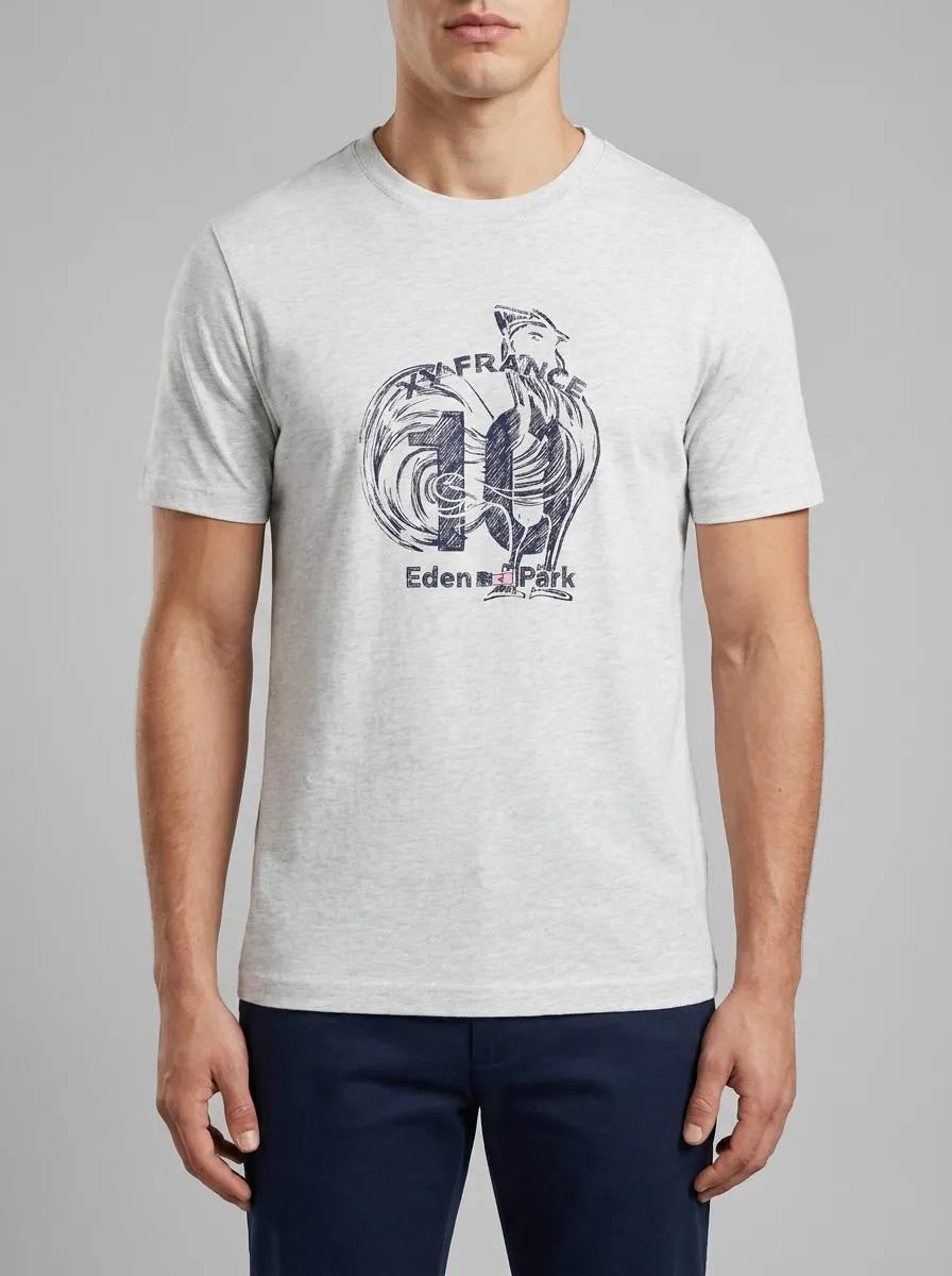 France XV Short-Sleeved T-Shirt with Screen-Printed Design