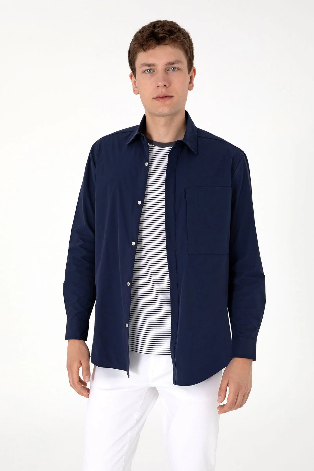 Navy Blue Shirt Long Sleeve