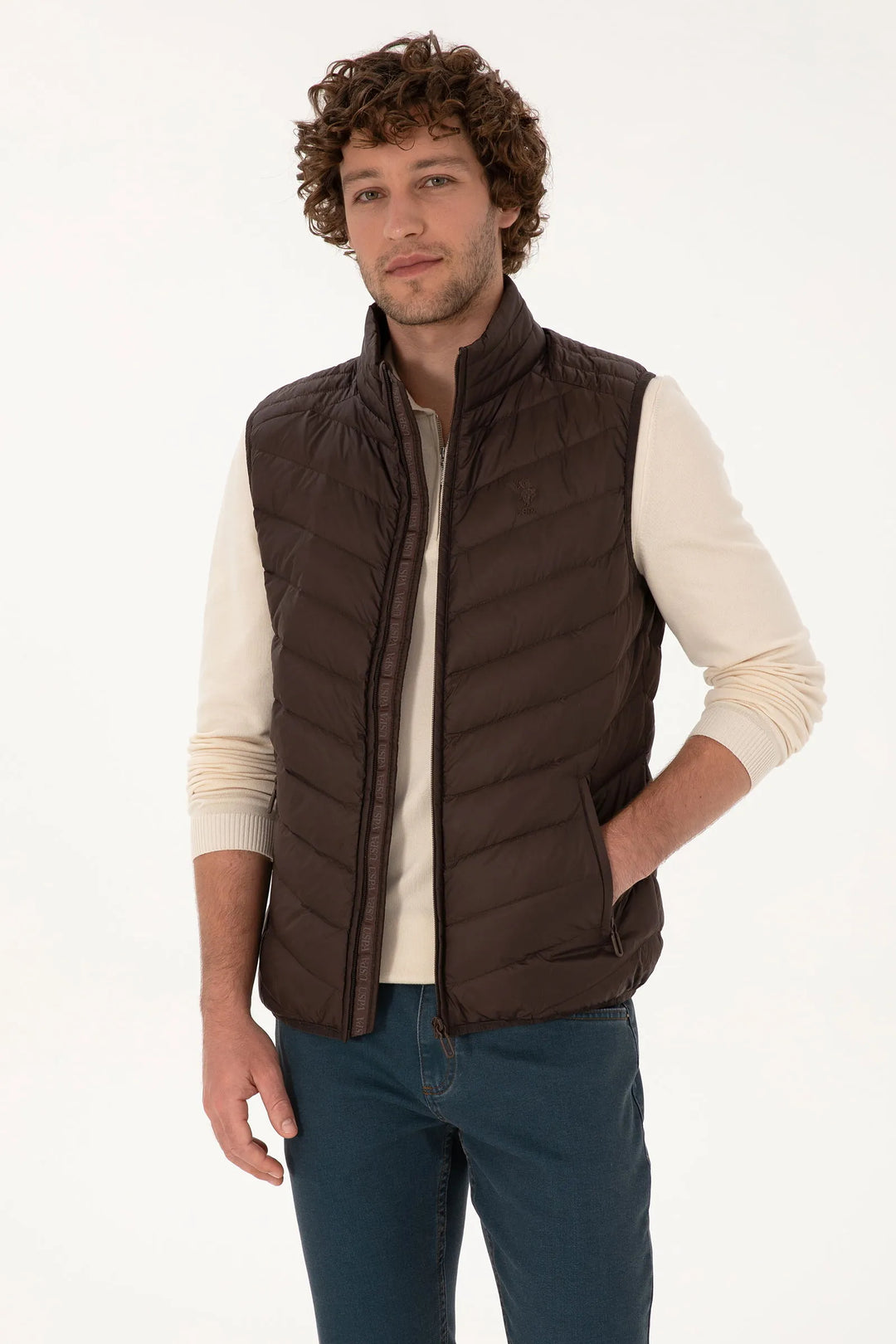 Dark Brown Vest Jacket