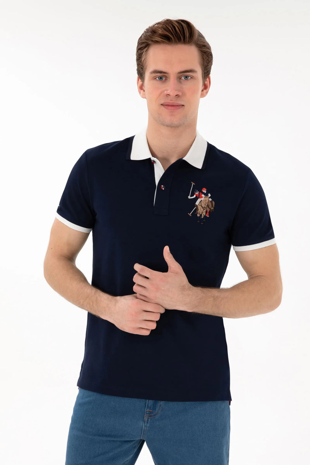 Navy Blue Slim Fit Polo Shirt