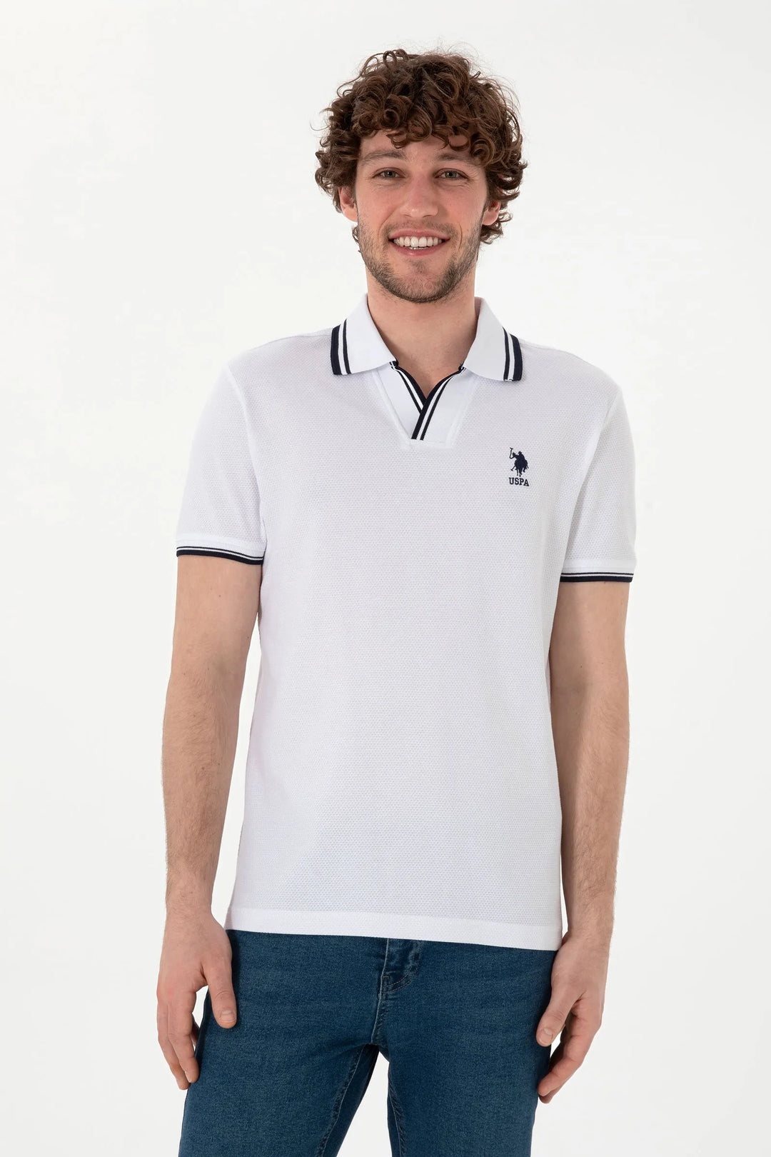 White Slim Fit Polo Shirt