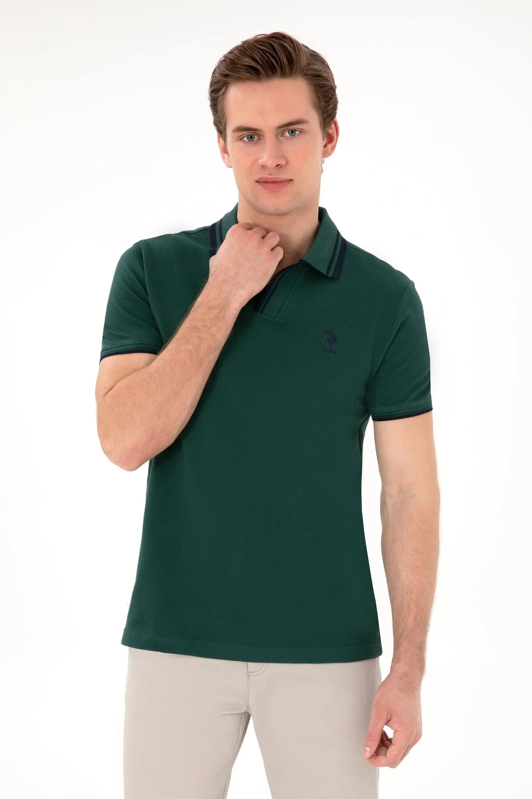 Dark Green Slim Fit Polo Shirt