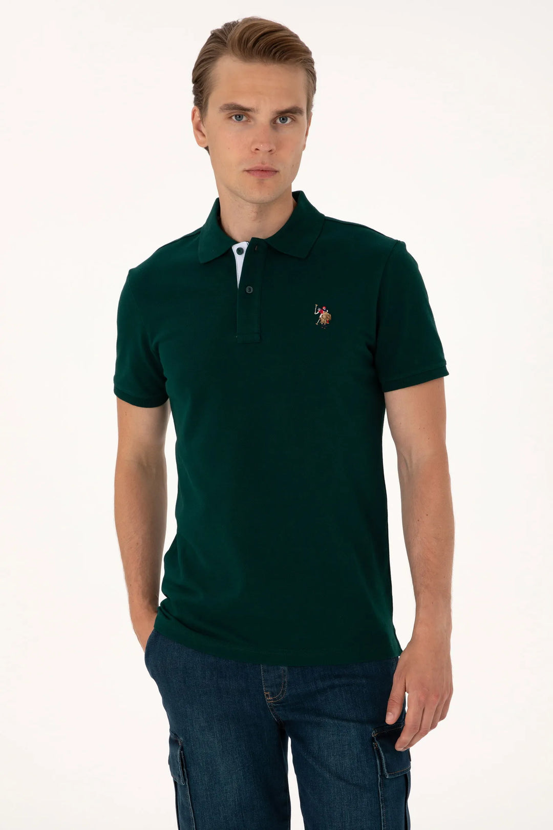 Dark Green Slim Fit Polo Shirt