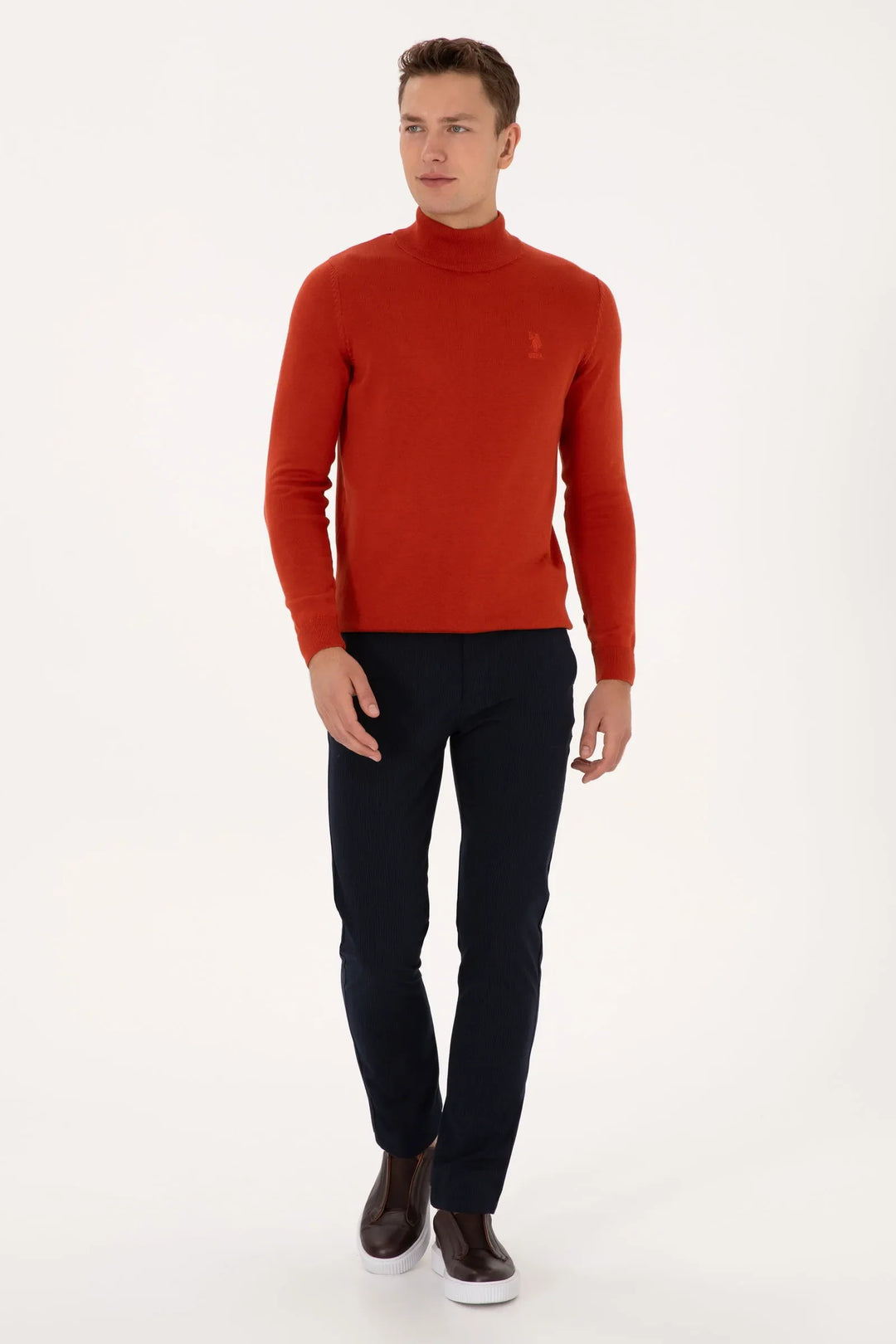 Navy Slim Fit Chino Trousers