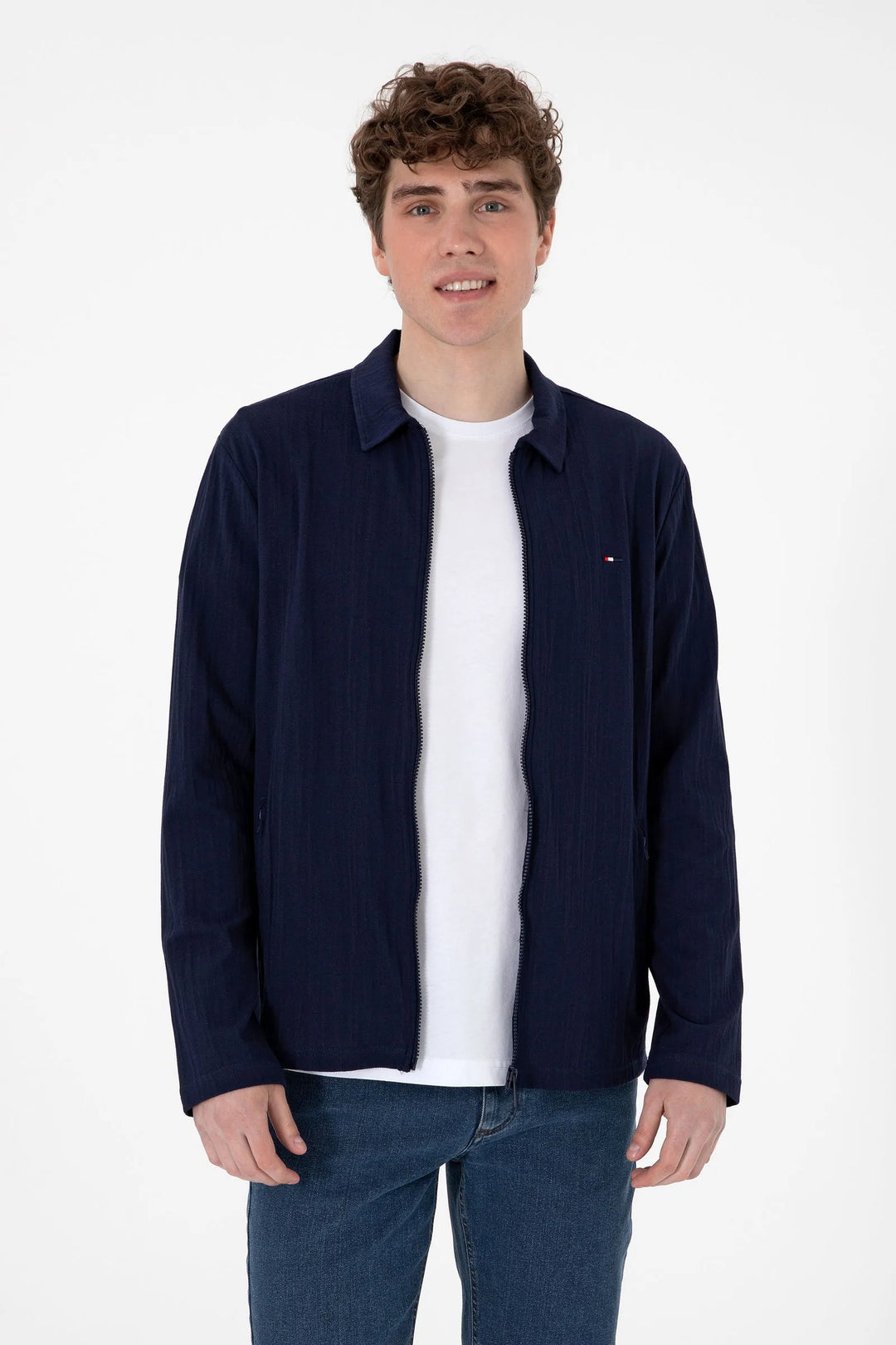 Navy Blue Knitting Cardigan