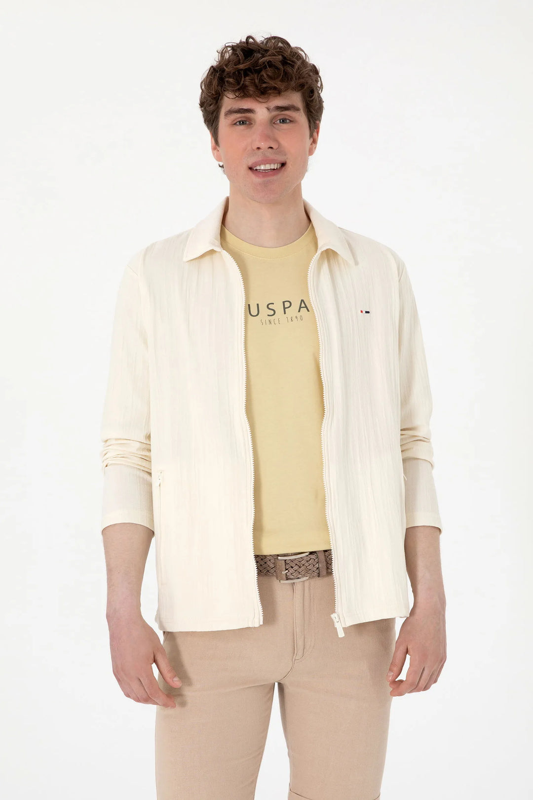 Cream Knitting Cardigan