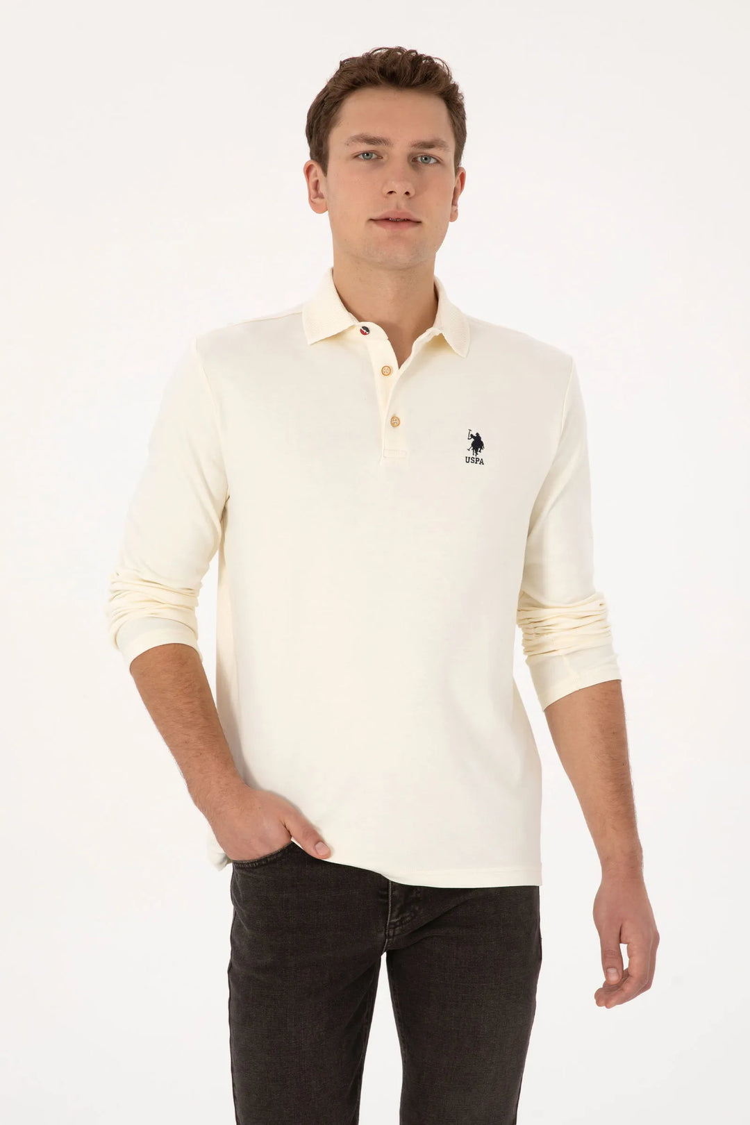 Pearl Long Sleeve Polo Shirt