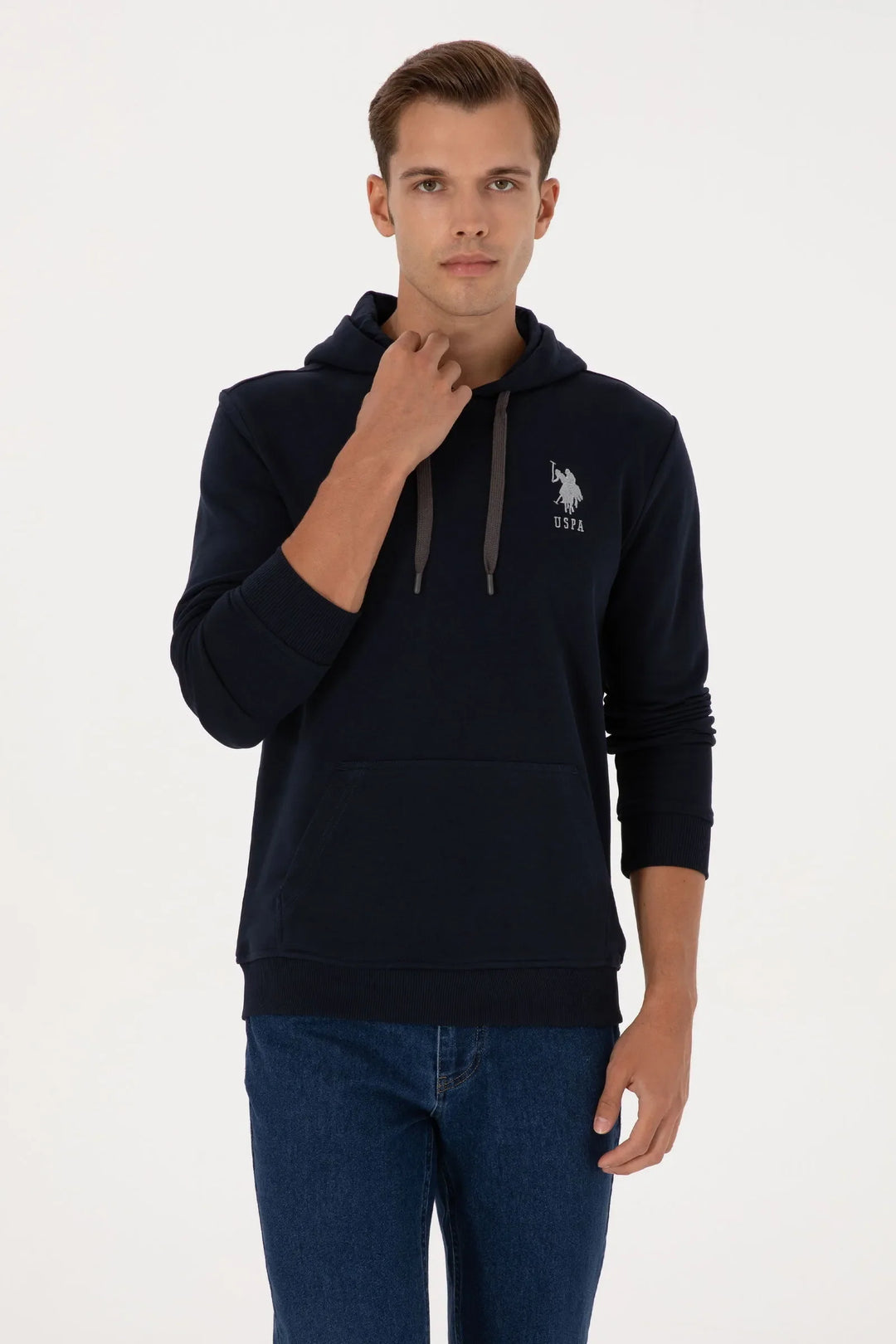 Navy Hoodie With Logo